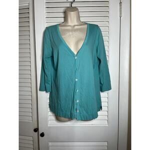 J. Jill Extra Fine Pima Cotton‎ Cardigan size M Vintage
